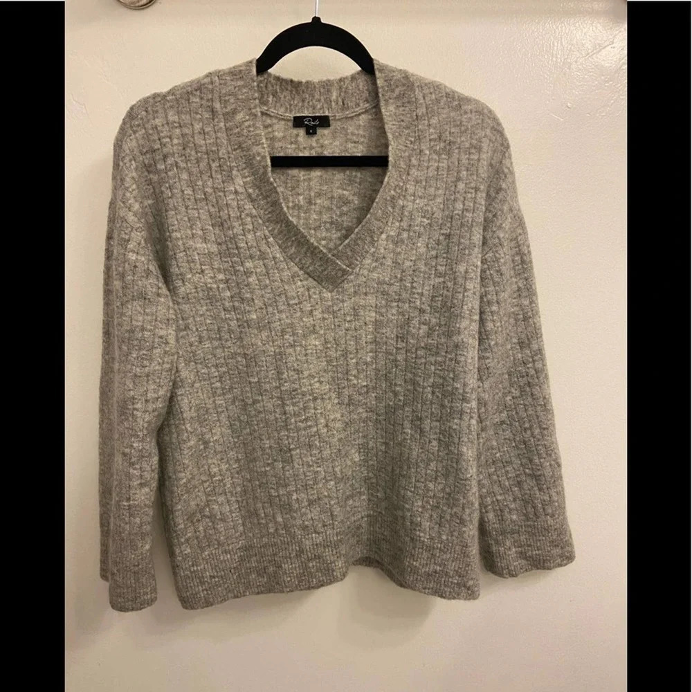 Rails Estelle Heather Grey Mohair & Wool Blend Sw… - image 5